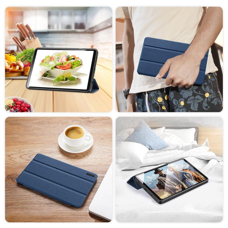 For Samsung Galaxy Tab A9 DUX DUCIS Domo Series Magnetic Flip Leather Tablet Case(Blue) - Galaxy Tab A9 by DUX DUCIS | Online Shopping UK | buy2fix