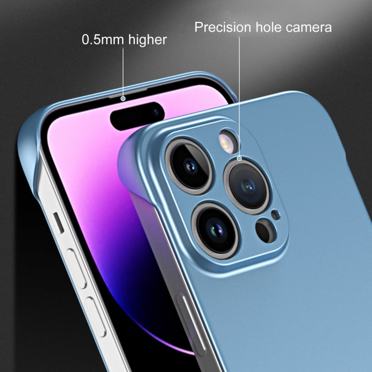 For iPhone 13 Pro Frameless Metallic Paint Hybrid PC Phone Case(Space Silver) - iPhone 13 Pro Cases by buy2fix | Online Shopping UK | buy2fix