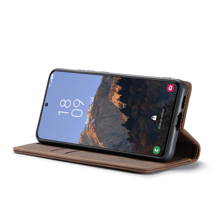 For Samsung Galaxy S24+ 5G CaseMe 013 Multifunctional Horizontal Flip Leather Phone Case(Coffee) - Galaxy S24+ 5G Cases by CaseMe | Online Shopping UK | buy2fix