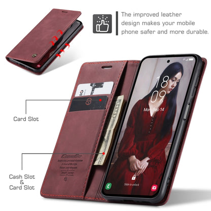 For Samsung Galaxy A35 5G CaseMe 013 Multifunctional Horizontal Flip Leather Phone Case(Wine Red) - Galaxy Phone Cases by CaseMe | Online Shopping UK | buy2fix
