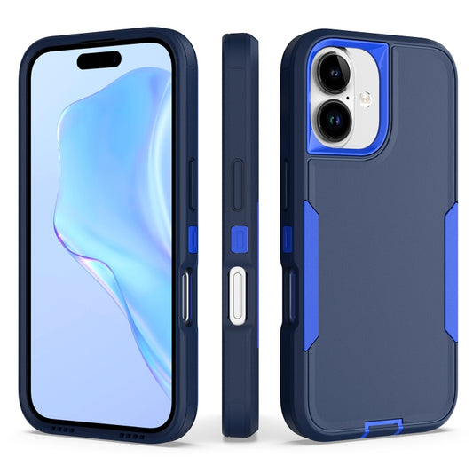 For iPhone 16 2 in 1 Magnetic PC + TPU Phone Case(Royal Blue+Dark Blue) - iPhone 16 Cases by buy2fix | Online Shopping UK | buy2fix