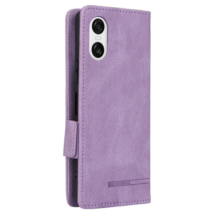 For Sony Xperia 10 VI 2024 Magnetic Clasp Leather Phone Case(Purple) - Sony Cases by buy2fix | Online Shopping UK | buy2fix