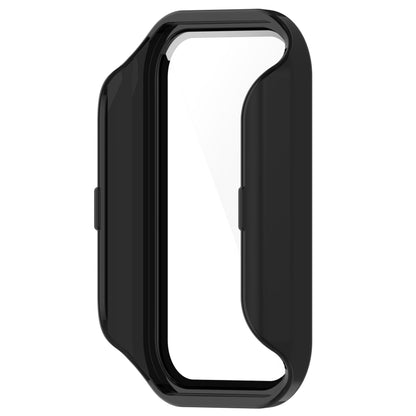 For Xiaomi Smart Band 8 Active / Redmi Band 2 PC + Tempered Film Integrated Watch Protective Case(Black) - Watch Cases by buy2fix | Online Shopping UK | buy2fix