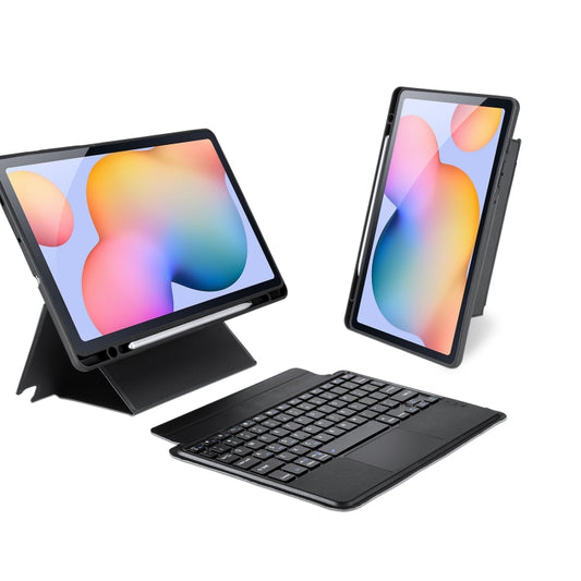 For Samsung Galaxy Tab S6 Lite / 2024 DUX DUCIS DK Floating Magnetic Keyboard Leather Tablet Case with Holder(Black) - Samsung Keyboard by DUX DUCIS | Online Shopping UK | buy2fix