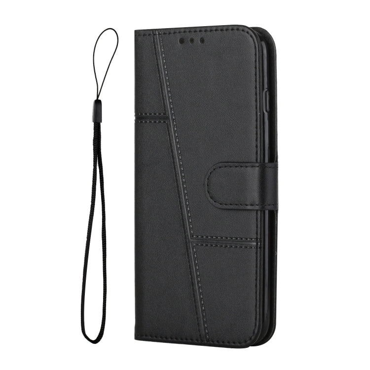 For OPPO A79 5G Stitching Calf Texture Buckle Leather Phone Case(Black) - OPPO Cases by buy2fix | Online Shopping UK | buy2fix