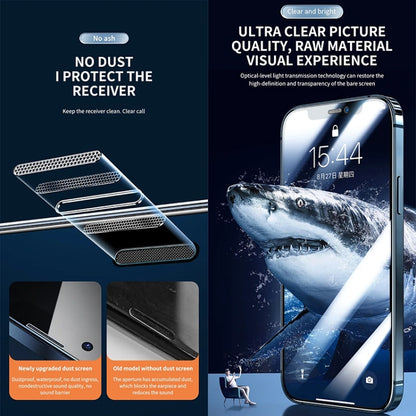 For iPhone 14 Pro 25pcs Anti-peeping Fast Attach Dust-proof Anti-static Tempered Glass Film - iPhone 14 Pro Tempered Glass by buy2fix | Online Shopping UK | buy2fix