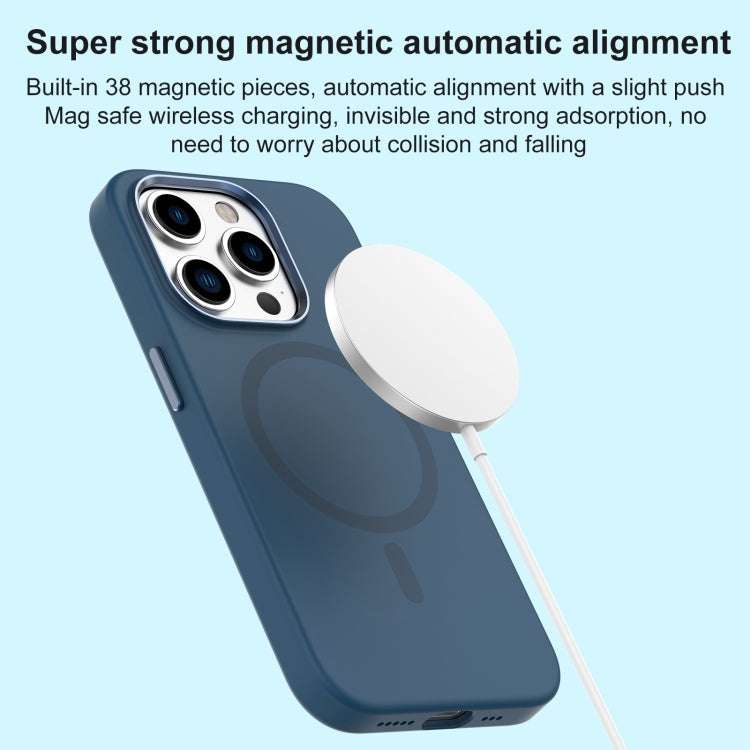 For iPhone 15 Pro Max Mutural Karen Series Liquid Silicone Magsafe Phone Case(Midnight) - iPhone 15 Pro Max Cases by Mutural | Online Shopping UK | buy2fix