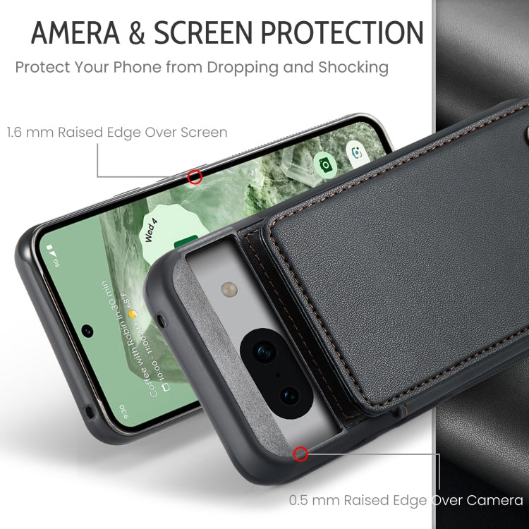 For Google Pixel 8a CaseMe C22 Card Slots Holder RFID Anti-theft Phone Case(Black) - Google Cases by CaseMe | Online Shopping UK | buy2fix