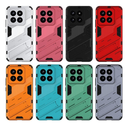 For Xiaomi 14 Pro 5G Punk Armor 2 in 1 PC + TPU Phone Case with Holder(Orange) - 14 Pro Cases by buy2fix | Online Shopping UK | buy2fix