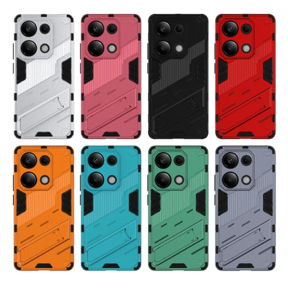 For Xiaomi Redmi Note 13 Pro 4G Global Punk Armor 2 in 1 PC + TPU Phone Case with Holder(Black) - Note 13 Pro Cases by buy2fix | Online Shopping UK | buy2fix