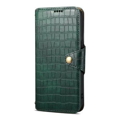 For Samsung Galaxy S24 5G Denior Crocodile Texture Oil Edge Leather Phone Case(Green) - Galaxy S24 5G Cases by Denior | Online Shopping UK | buy2fix