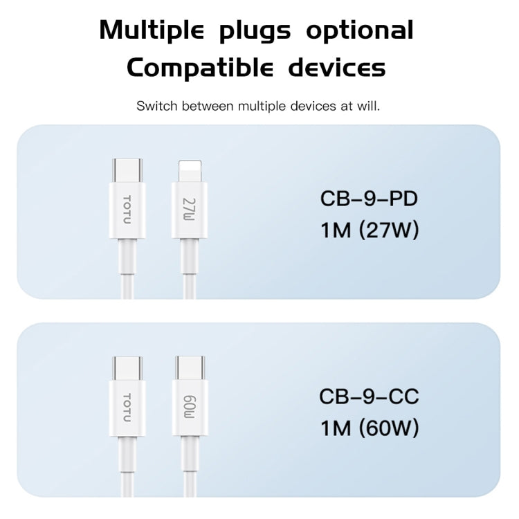 TOTU CB-9-CC 60W USB-C / Type-C to Type-C TPE Data Cable, Length: 1m(White) - USB-C & Type-C Cable by TOTUDESIGN | Online Shopping UK | buy2fix