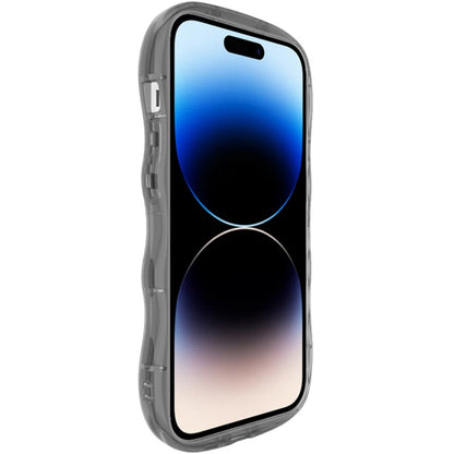 For iPhone 14 Pro Max IMAK Wave Bubble Soft Shockproof Phone Case(Transparent Black) - iPhone 14 Pro Max Cases by imak | Online Shopping UK | buy2fix