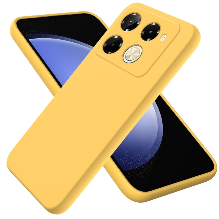 For Infinix Note 40 Pro 5G / 40 Pro+ 5G Solid Color Liquid Silicone Dropproof Full Coverage Protective Case(Yellow) - Infinix Cases by buy2fix | Online Shopping UK | buy2fix