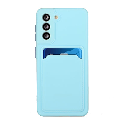 For Samsung Galaxy S24 5G / S25 5G Card Slot Design Shockproof TPU Phone Case(Sky Blue) - Galaxy S24 5G Cases by buy2fix | Online Shopping UK | buy2fix