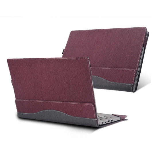 For Lenovo V14 G3 ABA / IAP Laptop Leather Anti-Fall Protective Case(Wine Red) - 14.1 inch by buy2fix | Online Shopping UK | buy2fix