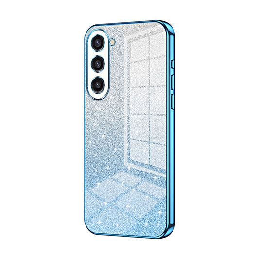 For Samsung Galaxy S23+ 5G Gradient Glitter Powder Electroplated Phone Case(Blue) - Galaxy S23+ 5G Cases by buy2fix | Online Shopping UK | buy2fix