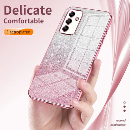 For Samsung Galaxy A14 5G Gradient Glitter Powder Electroplated Phone Case(Transparent) - Galaxy Phone Cases by buy2fix | Online Shopping UK | buy2fix