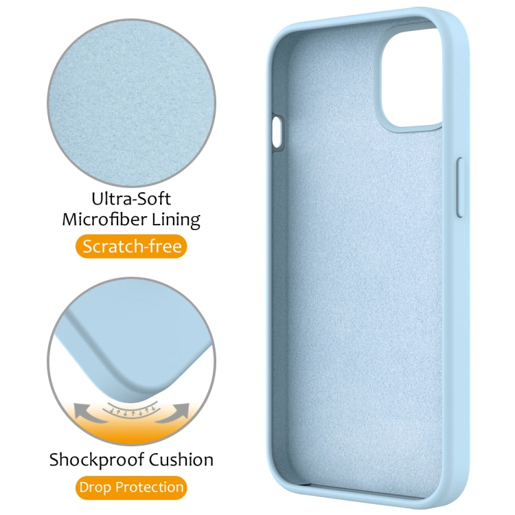 For iPhone 11 MagSafe Magnetic Liquid Silicone Phone Case with Ring Holder(Sky Blue) - iPhone 11 Cases by buy2fix | Online Shopping UK | buy2fix