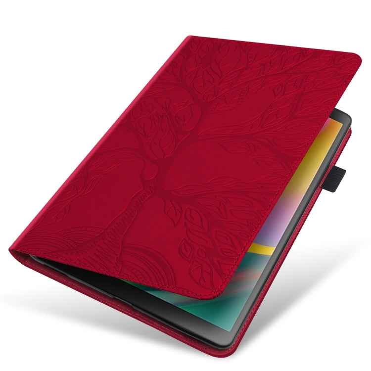 For Lenovo Tab M11 / Xiaoxin Pad 11 2024 Life Tree Series Horizontal Flip Leather Tablet Case(Red) - Lenovo by buy2fix | Online Shopping UK | buy2fix