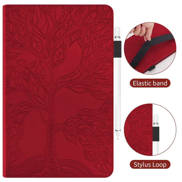 For Lenovo Tab M11 / Xiaoxin Pad 11 2024 Life Tree Series Horizontal Flip Leather Tablet Case(Red) - Lenovo by buy2fix | Online Shopping UK | buy2fix