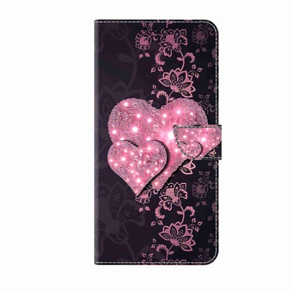 For Samsung Galaxy S24 5G Crystal 3D Shockproof Protective Leather Phone Case(Lace Love) - Galaxy S24 5G Cases by buy2fix | Online Shopping UK | buy2fix