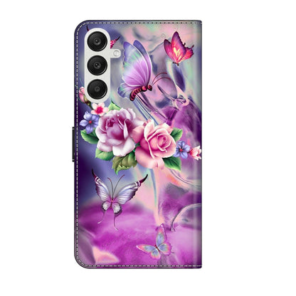 For Samsung Galaxy A55 5G Crystal 3D Shockproof Protective Leather Phone Case(Butterfly) - Galaxy Phone Cases by buy2fix | Online Shopping UK | buy2fix