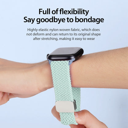 For Apple Watch SE 2023 40mm DUX DUCIS Mixture Pro Series Magnetic Buckle Nylon Braid Watch Band(Light Mint) - Watch Bands by DUX DUCIS | Online Shopping UK | buy2fix