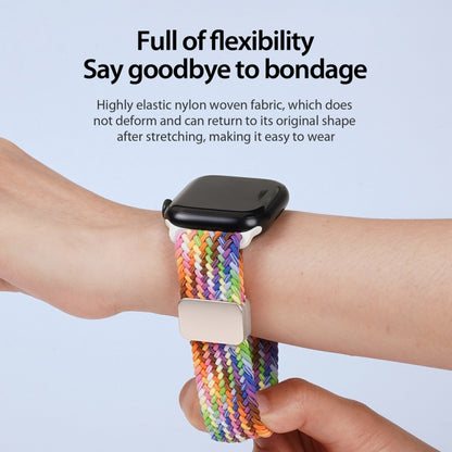 For Apple Watch Series 7 41mm DUX DUCIS Mixture Pro Series Magnetic Buckle Nylon Braid Watch Band(New Rainbow) - Watch Bands by DUX DUCIS | Online Shopping UK | buy2fix