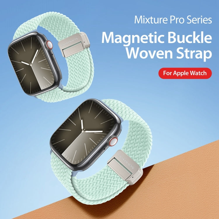 For Apple Watch Series 4 40mm DUX DUCIS Mixture Pro Series Magnetic Buckle Nylon Braid Watch Band(Light Mint) - Watch Bands by DUX DUCIS | Online Shopping UK | buy2fix