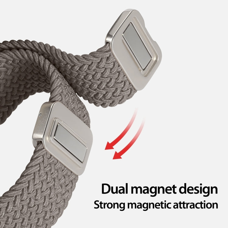 For Apple Watch Series 10 42mm DUX DUCIS Mixture Pro Series Magnetic Buckle Nylon Braid Watch Band(Clay) - Watch Bands by DUX DUCIS | Online Shopping UK | buy2fix