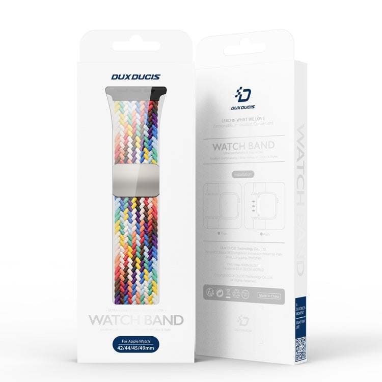 For Apple Watch Series 10 42mm DUX DUCIS Mixture Pro Series Magnetic Buckle Nylon Braid Watch Band(Rainbow) - Watch Bands by DUX DUCIS | Online Shopping UK | buy2fix