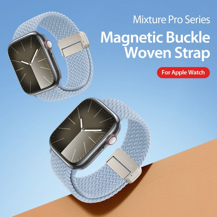 For Apple Watch Series 10 42mm DUX DUCIS Mixture Pro Series Magnetic Buckle Nylon Braid Watch Band(Light Blue) - Watch Bands by DUX DUCIS | Online Shopping UK | buy2fix