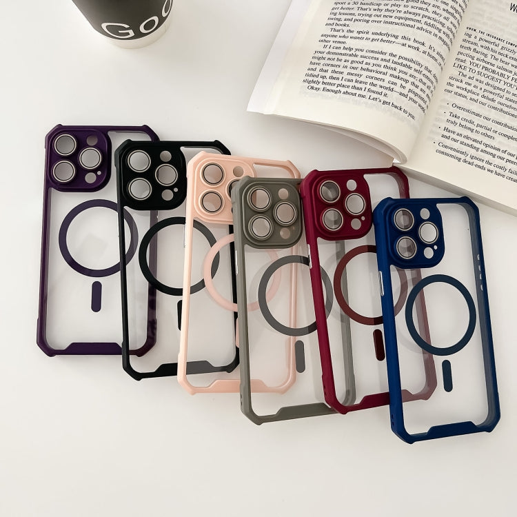 For iPhone 13 Pro Colorful Two-Color Lens Film MagSafe Magnetic Horn Acrylic+TPU Case(Pink) - iPhone 13 Pro Cases by buy2fix | Online Shopping UK | buy2fix