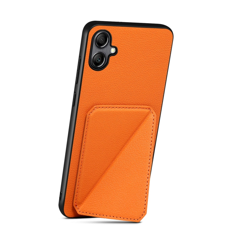 For Samsung Galaxy A05Gs Denior Imitation Calf Leather Back Phone Case with Holder(Orange) - Galaxy Phone Cases by Denior | Online Shopping UK | buy2fix