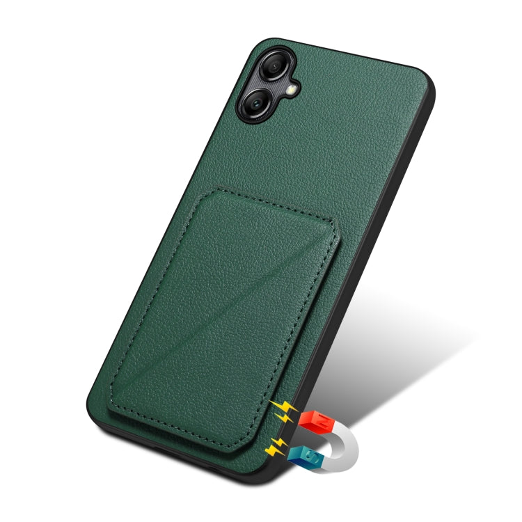 For Samsung Galaxy A53 5G Denior Imitation Calf Leather Back Phone Case with Holder(Green) - Galaxy Phone Cases by Denior | Online Shopping UK | buy2fix