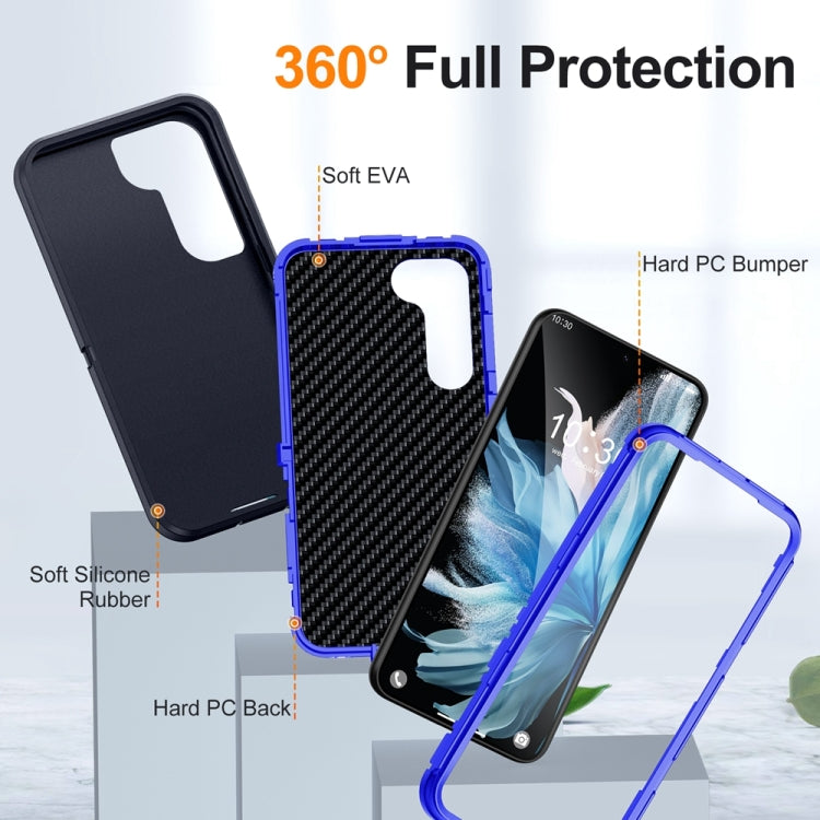 For Samsung Galaxy S24+ 5G / S25+ 5G Life Waterproof Rugged Phone Case(Dark Blue + Royal Blue) - Galaxy S24+ 5G Cases by buy2fix | Online Shopping UK | buy2fix