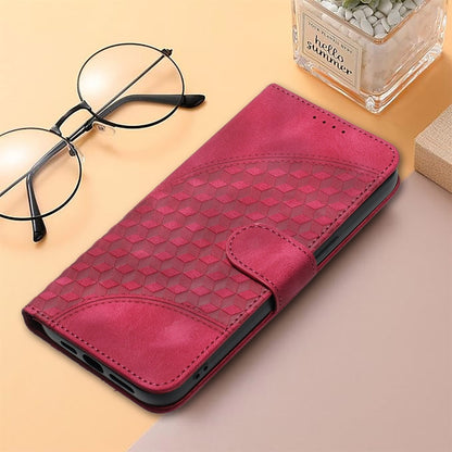 For Xiaomi Redmi K70 YX0060 Elephant Head Embossed Phone Leather Case with Lanyard(Rose Red) - K70 Cases by buy2fix | Online Shopping UK | buy2fix