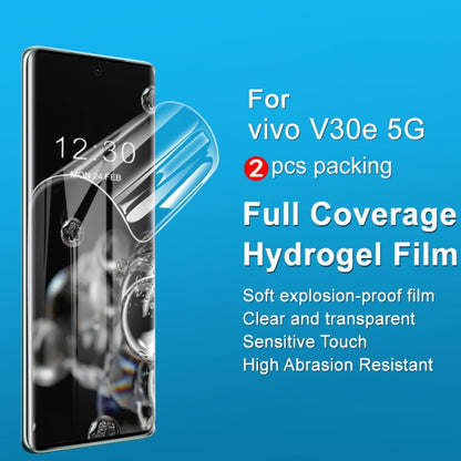 For vivo V30e 5G 2pcs imak Curved Full Screen Hydrogel Film Protector - vivo Tempered Glass by imak | Online Shopping UK | buy2fix