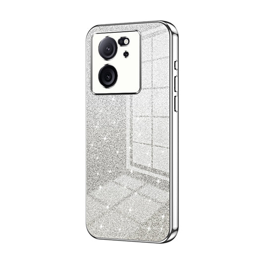 For Xiaomi Redmi K60 Ultra / Xiaomi 13T Gradient Glitter Powder Electroplated Phone Case(Silver) - Redmi K60 Ultra Cases by buy2fix | Online Shopping UK | buy2fix