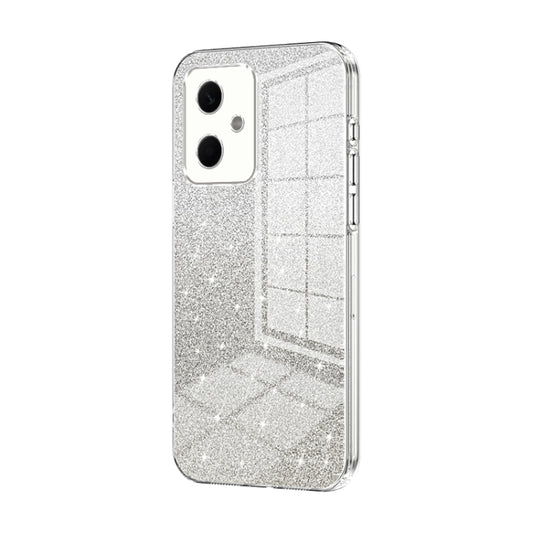 For Xiaomi Redmi Note 12R Pro Gradient Glitter Powder Electroplated Phone Case(Transparent) - Xiaomi Cases by buy2fix | Online Shopping UK | buy2fix