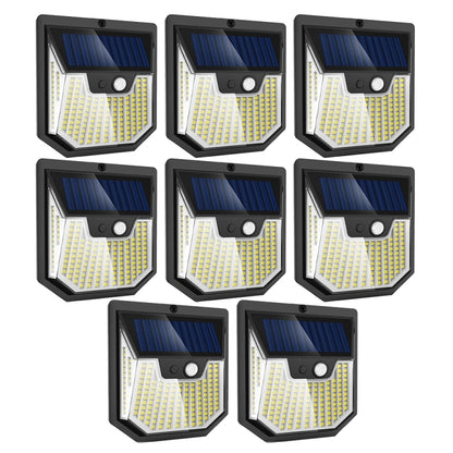 8pcs XY0159 159 LEDs Outdoor Solar Human Body Sensor Courtyard Wall Light - Solar Lights by buy2fix | Online Shopping UK | buy2fix