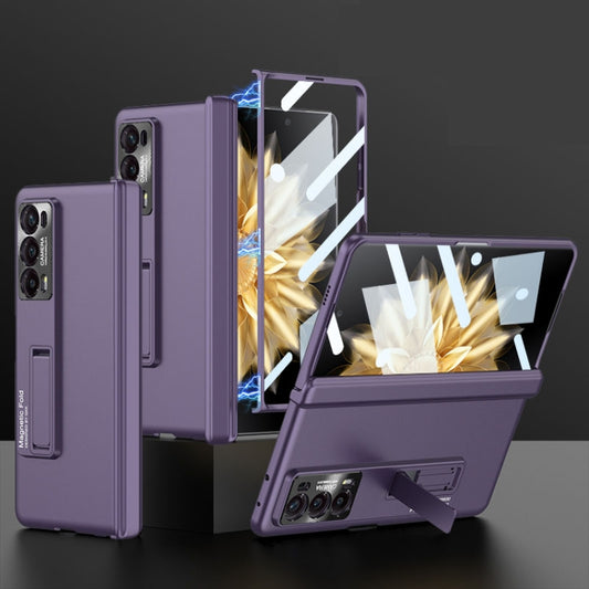 For Honor Magic V2 GKK Integrated Magnetic Folding Hinge All-inclusive Phone Case(Purple) - Honor Cases by GKK | Online Shopping UK | buy2fix