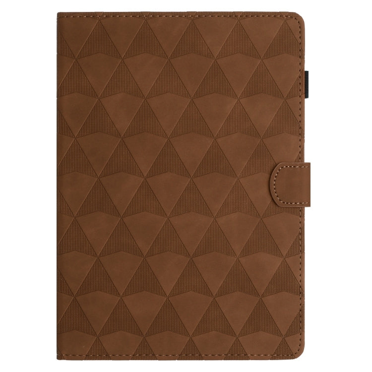 For iPad Pro 11 2024 Diamond Texture Embossed Leather Smart Tablet Case(Brown) - iPad Pro 11 2024 Cases by buy2fix | Online Shopping UK | buy2fix