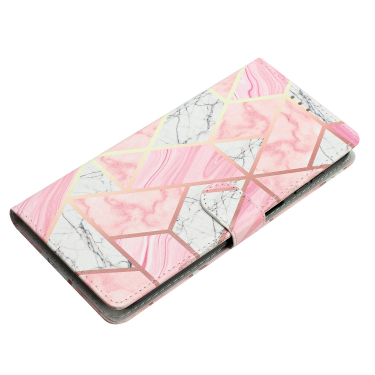 For Blackview A53 Pro Colored Drawing Leather Phone Case(Pink Marble) - More Brand by buy2fix | Online Shopping UK | buy2fix