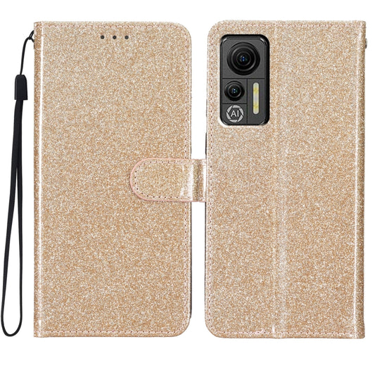 For Ulefone Note 14 Glitter Powder Flip Leather Phone Case(Gold) - Ulefone Cases by buy2fix | Online Shopping UK | buy2fix