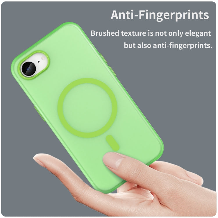 For iPhone SE 2024 MagSafe Frosted Translucent TPU + PC Full Coverage Phone Case(Green) - More iPhone Cases by buy2fix | Online Shopping UK | buy2fix