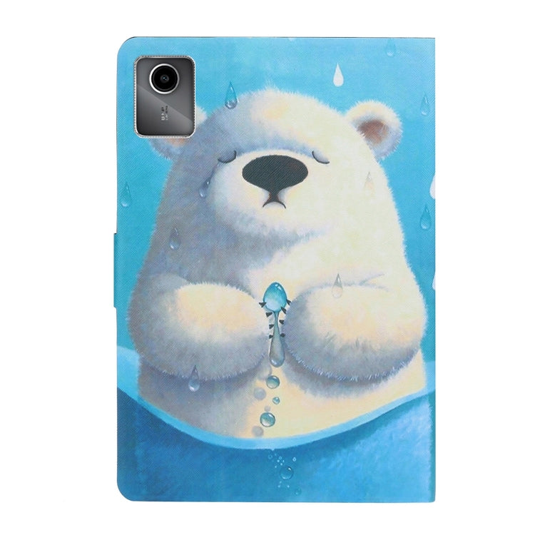 For Lenovo Tab M11/ Xiaoxin Pad 11 2024 Voltage Coloured Drawing Smart Leather Tablet Case(Polar Bear) - Lenovo by buy2fix | Online Shopping UK | buy2fix