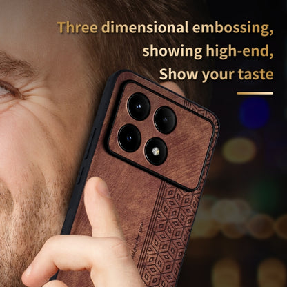 For Xiaomi Redmi K70 AZNS 3D Embossed Skin Feel Phone Case(Brown) - K70 Cases by AZNS | Online Shopping UK | buy2fix