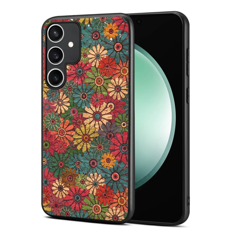 For Samsung Galaxy S23 FE 5G Four Seasons Flower Language Series TPU Phone Case(Spring Green) - Galaxy S23 FE 5G Cases by buy2fix | Online Shopping UK | buy2fix